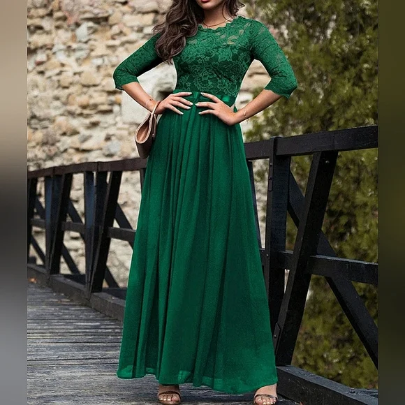 open lace back dress Studio Lexi Samira Maxi Dress